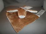 ergee konijn doekje bruin/crème velours rib stof met rammel, Kinderen en Baby's, Ophalen of Verzenden, Nieuw, Konijn