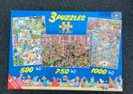 Jan van Haasteren 3 Puzzels Set, Ophalen, 500 t/m 1500 stukjes, Zo goed als nieuw, Legpuzzel