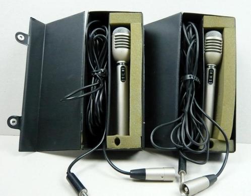 Maruni Electret microfoons. Zilverkleurige set. Vintage ‘70, Muziek en Instrumenten, Microfoons, Gebruikt, Overige typen, Ophalen of Verzenden