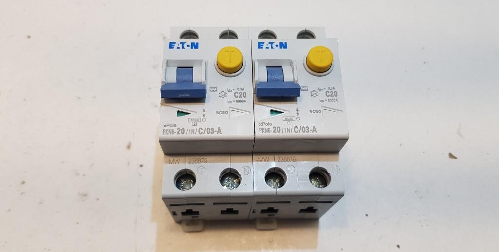 Eaton Xpole Groepenkast Aardlekautomaat PKN6 C20 300mA (2x), Onbekend, Nieuw, Ophalen of Verzenden, Eaton