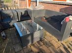 Tuinset 2 x 1 persoon en een bank incl tafel met glas, Ophalen of Verzenden, Zo goed als nieuw, Bank