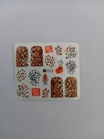 Velletje nagel water decals stickers A1614 tijger print, Bruin, Verzenden, Nieuw, Handen en Nagels