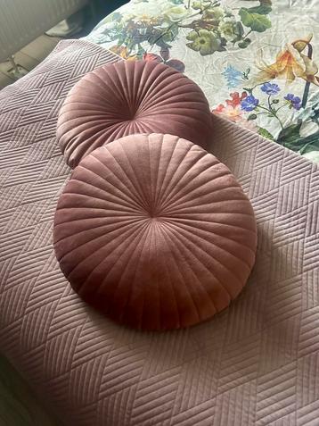 Roze velvet kussen beschikbaar voor biedingen