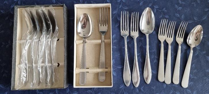 Bestek: lepels en vorken, Huis en Inrichting, Keuken | Bestek, Gebruikt, Rvs of Chroom, Ophalen of Verzenden