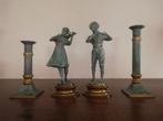 Bronzen kandelaars/beeldjes., Ophalen of Verzenden, Koper of Brons