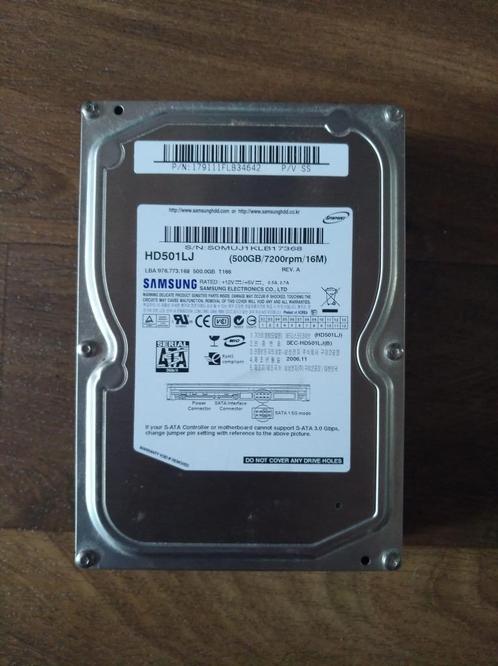 Hardeschijf van Samsung ( 500 GB ), Computers en Software, Harde schijven, Zo goed als nieuw, Desktop, Intern, HDD, SATA, Ophalen