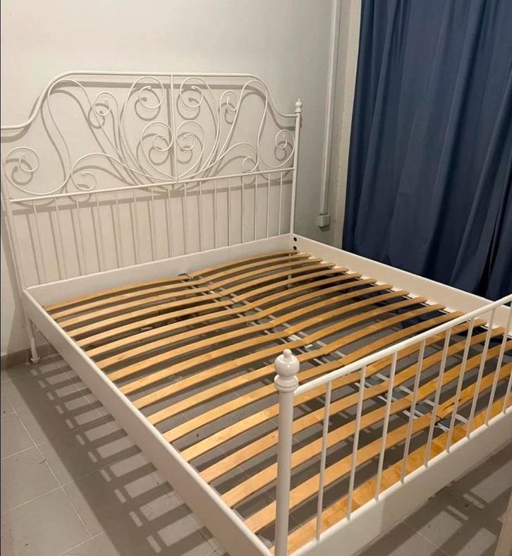 Ikea Bedframe 140x200 - Tweepersoonsbed, Huis en Inrichting, Slaapkamer | Bedden, Zo goed als nieuw, Tweepersoons, 140 cm, 200 cm