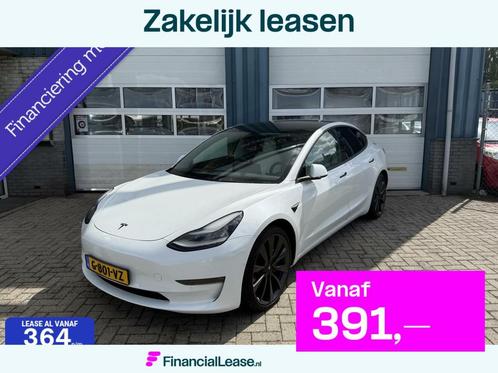 Tesla Model 3 Performance AWD 486pk 75 kWh +530KM, Auto's, Tesla, Bedrijf, Lease, Financial lease, Model 3, ABS, Airbags, Airconditioning