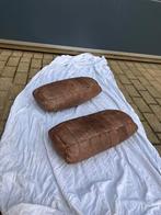 2 originele De Sede rug kussens in bruin patchwork leder, Ophalen of Verzenden, Rechthoekig, Leolux cassina b&b italia knoll vitra mah jong artifort edra cor