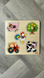 Goki houten legpuzzel 5 stukjes, Kinderen en Baby's, Speelgoed | Kinderpuzzels, Van hout, Minder dan 10 stukjes, Ophalen of Verzenden