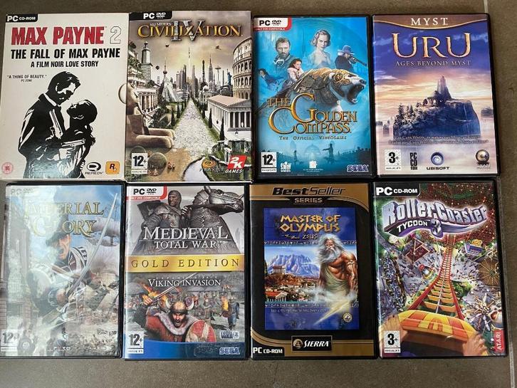 Collectie van X vintage PC games, Spelcomputers en Games, Games | Pc, Zo goed als nieuw, Overige genres, 1 speler, Vanaf 3 jaar