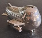 Silver plated vliegtuig. Spaarpot Silver plated vliegtuig., Verzenden, Zo goed als nieuw, Overige materialen, Vervoermiddel