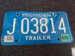 Kentekenplaat licenseplate Michigan Trailer 2 USA, Verzenden, Gebruikt, Auto's