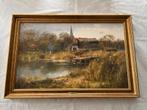 olieverfschilderij Gerhard Geidel, Antiek en Kunst, Kunst | Schilderijen | Klassiek, Ophalen of Verzenden
