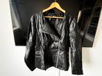 Nep-leer jas, Zwart, Maat 42/44 (L), Ophalen of Verzenden, Zo goed als nieuw