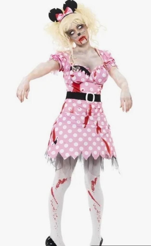 Smiffys Zombie Rodent Minnie Mouse Kostuum, Kleding | Dames, Carnavalskleding en Feestkleding, Nieuw, Kleding, Halloween, Ophalen of Verzenden