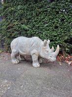 Neushoorn groot beeld tuinbeeld decoratie rhino goud grijs, Tuin en Terras, Ophalen of Verzenden