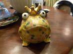 2 x pomme pidou spaarpot kikker 26 cm +eend 17 cm, Ophalen of Verzenden, Zo goed als nieuw, Steen, Aardewerk of Keramiek, Dier