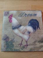 Wanddecoratie haan, Minder dan 50 cm, Ophalen of Verzenden, Zo goed als nieuw, Schilderij