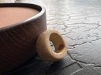 Handgemaakte houten ring met mooi patroon, Sieraden, Tassen en Uiterlijk, Overige materialen, Bruin, Nieuw, Ophalen of Verzenden