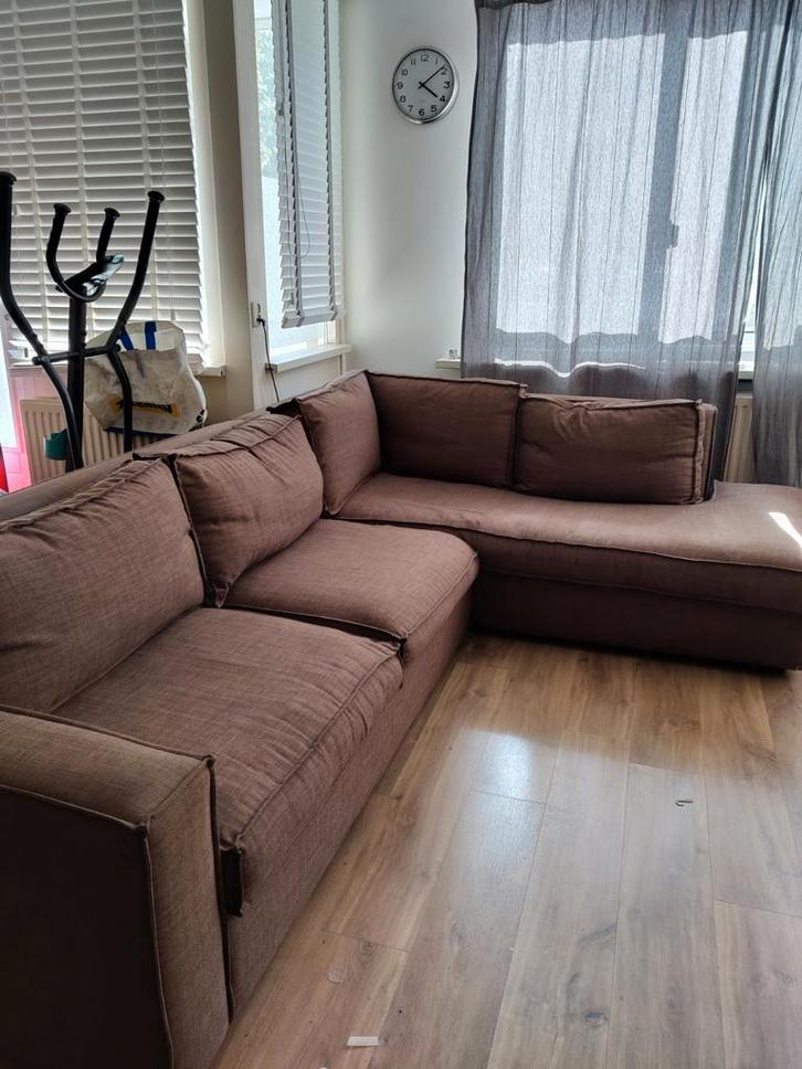 Ruime Hoekbank - Bruin gratis, Huis en Inrichting, Banken | Bankstellen, Gebruikt, Hoekbank, Vierpersoons of meer, 300 cm of meer