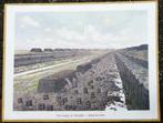 Oude schoolplaat van Klazienaveen met de turfwinning, Antiek en Kunst, Ophalen of Verzenden, Stad- en Dorpsgezichten