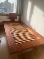 Bed Teak 90x 210, Huis en Inrichting, Slaapkamer | Bedden, Ophalen, 90 cm, Eenpersoons, 210 cm