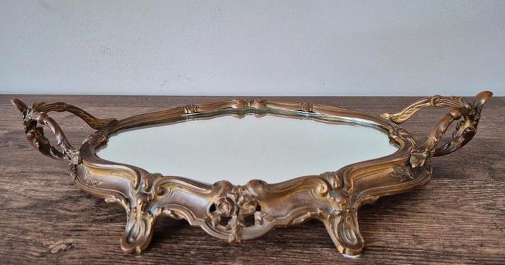 Antieke JARDINIÈRE Spiegelschaal ROCOCO Louis XV stijl, Antiek en Kunst, Antiek | Koper en Brons, Ophalen