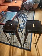 Twee barkrukken te koop, Huis en Inrichting, Barkrukken, Ophalen, Gebruikt, Met voetsteun, 60 tot 90 cm