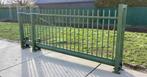 Compleet Stalen electrische poort/hek met afstandsbediening, Ophalen, Gebruikt, IJzer