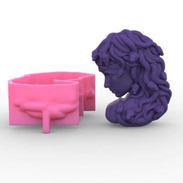 Medusa Hoofd Slangen Kaarsenmal / Kaarsen Mal Head beschikbaar voor biedingen