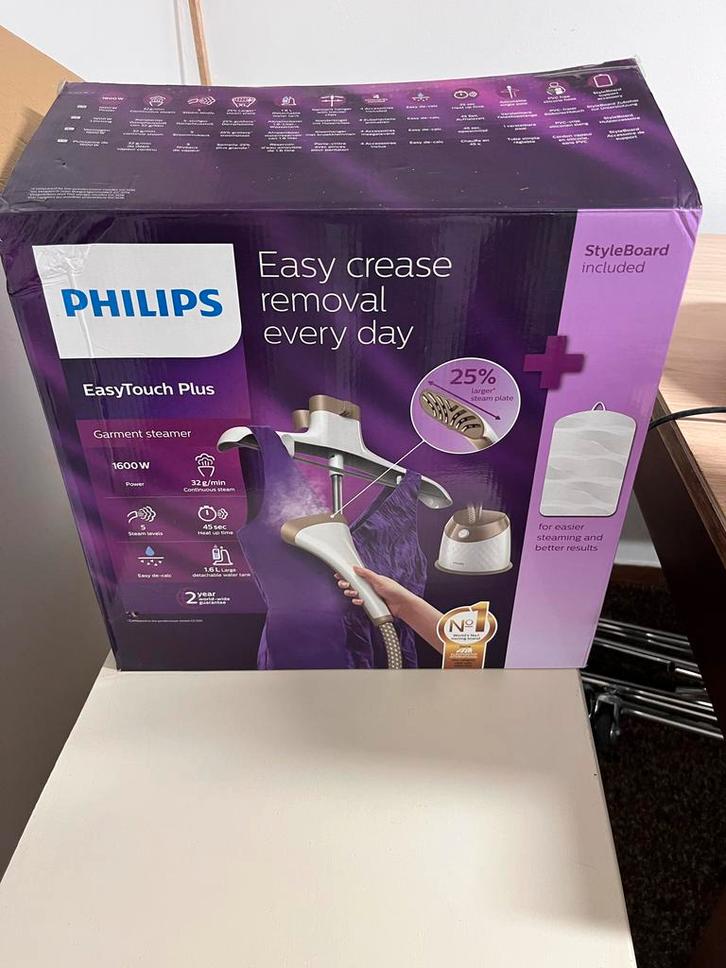 Philips Stoomapparaat - EasyTouch Plus, Witgoed en Apparatuur, Strijkijzers en Strijkplanken, Zo goed als nieuw, Strijkijzer met snoer