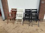 Partij klapstoelen, Huis en Inrichting, Stoelen, Ophalen, Wit, Onbekend, Zo goed als nieuw