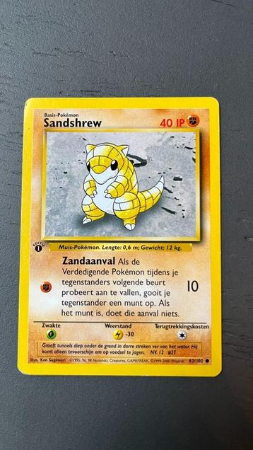 Sandshrew (NL) Base Set 1st Edition beschikbaar voor biedingen