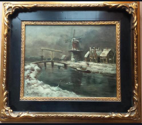 Schilderij naar Louis Apol., Antiek en Kunst, Kunst | Schilderijen | Klassiek, Ophalen of Verzenden