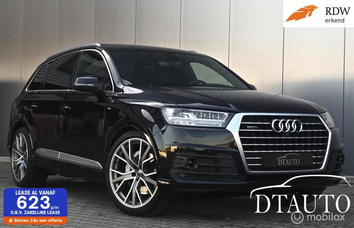 Audi Q7 SQ7 50 TDI Pano Bose Nachtz 3xS-Line Standk Keyles, Auto's, Bestelauto's, Bedrijf, Te koop, 4x4, ABS, Achteruitrijcamera