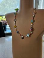 Korte ketting met millefiori glaskralen, Sieraden, Tassen en Uiterlijk, Kettingen, Ophalen of Verzenden, Zo goed als nieuw, Overige materialen