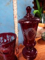 Boheems glas met jachttaferelen, Antiek en Kunst, Ophalen of Verzenden