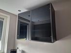 Hacker vitrinekast (met lichte beschadiging), Ophalen, 100 tot 150 cm, Zwart, Nieuw
