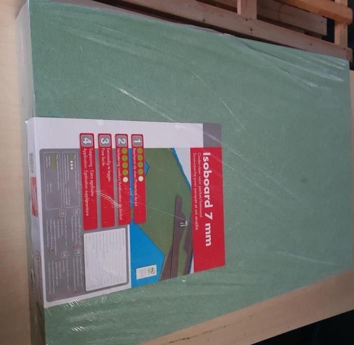 60 m2 groene ondervloerplaten voor laminaat/parket 7 mm dik, Doe-het-zelf en Verbouw, Isolatie en Afdichting, Nieuw, Vloerisolatie
