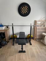 Verstelbaar Squat/Bankdruk set incl. olympische halterstang, Ophalen, Overige materialen, Krachtstation, Rug