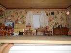 antieke poppenkamer 1940met verlichting en inrichting, Antiek en Kunst, Ophalen of Verzenden