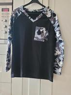 Zwarte trui met camouflage print - SHEILAY - Maat S, Zwart, Ophalen of Verzenden, Zo goed als nieuw, Lange mouw