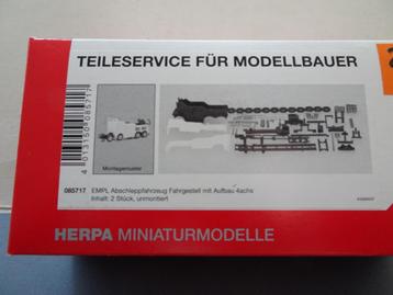 061 herpa 085717 2x empl sleepwagen opbouw wit 1:87 truck beschikbaar voor biedingen