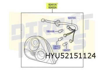 Hyundai Coupe (9/04-) achterlicht Rechts Origineel! 924022C5 beschikbaar voor biedingen