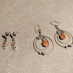 Originele Peruaanse Oorbellen, Overige kleuren, Ophalen of Verzenden, Met edelsteen, Zilver