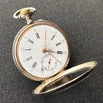 Antiek Zwitsers zilveren zakhorloge, ca. 1890-1910, Antiek en Kunst, Antiek | Klokken, Ophalen of Verzenden