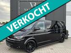 Volkswagen Transporter T5 2.0 TDI L2H1 DC 140PK DSG|Clima|Cr, Auto's, Bestelauto's, Euro 5, Gebruikt, Zwart, 4 cilinders