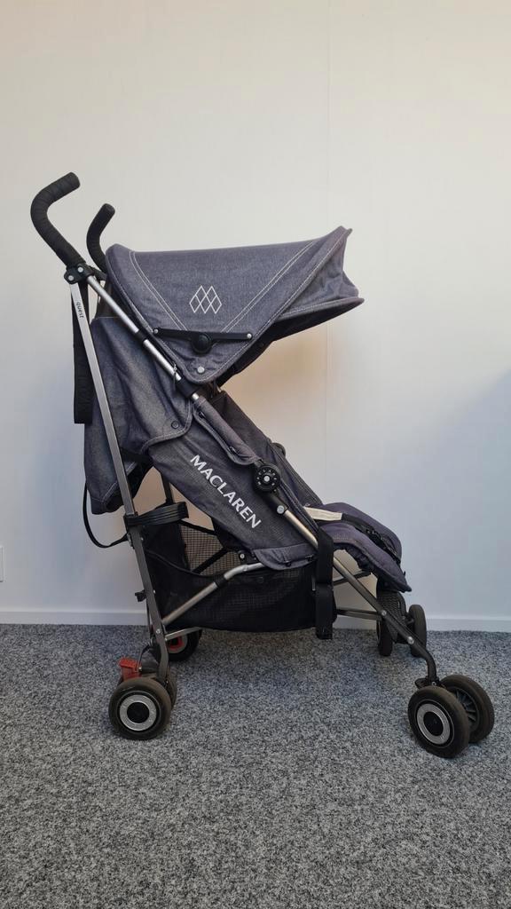 Buggy van McLaren, type Quest, denim., Kinderen en Baby's, Buggy's, Gebruikt, Maclaren, Regenhoes, Ophalen