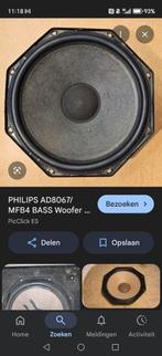 Gezocht 2x Philips AD8067mfb4 basspeakers, Ophalen of Verzenden